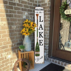 Welcome To The Lake Y'all Board 8x48inch Rustic Lake House Welcome Standing Sign for Front Door Porch, Farmhouse Oar Theme Vertical Yard Outdoor All Season Decorations - Image 6