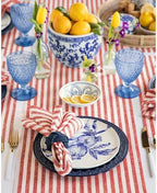 Solino Home 100% Pure Linen Table Runner, 14 x 60 in, Red and White Striped - Image 4