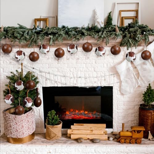 Syhood 24 Pcs Cowhide Christmas Ornaments 2.36'' Western Christmas Decor - Image 4