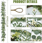 Artgar Eucalyptus Garland with Lights - 6 Ft Greenery Garland Spring/Summer - Image 2
