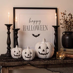 Jenaai 3 Pcs Halloween Terracotta Pumpkin Decor Fall Decoration,White by Jenaai