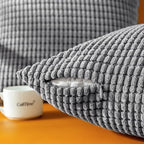 CaliTime Decorative Couch Throw Pillow Covers 24 X 24 Inches Medium Grey - Image 6