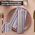 Urban Villa Cloth Napkins 100% Cotton Highly Absorbent Washable Durable Reusable Premium Dinner Napkins Ideal for Gifts for Mothers Day Hotel Farmhouse Parties - Multi Pink (20" x 20", Set of 12) - Image 5