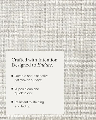 Chilewich Basketweave Placemats, Woven Round Placemats Set of 4 - Image 3