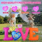 8.2FT Long Valentines Day Inflatables Outdoor Decorations - Blow up Valentine's Day Love Letters Yard Decor, Built-in LED Lights Romantic Holiday Decoration for Wedding Lawn Garden Party - Image 5