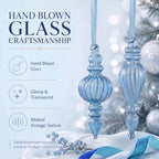 Sotiff 6Pcs Mercury Glass Christmas Ornaments Set Vintage Finial Decoration - Image 4