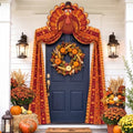 Breling Thanksgiving Porch Decor Pumpkin Turkey Bunting and Turkey Banner by Breling