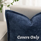 Decorative Throw Pillow Covers 22x22 Chenille Boho Pillowcase - Image 4