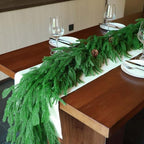 【Extra Full】 15FT Christmas Norfolk Pine Garland, Greenery Real Touch Decorations for Mantle Table Staircase Fireplace Mantel Porch Banister Holiday Home Winter Faux Xmas Indoor Outdoor Decor - Image 5
