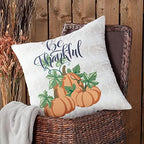 Greendale Home Fashions 18 in. Square ''Be Thankful'' Fall Throw Pillow - Image 2