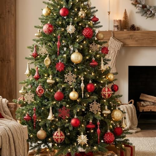 Valery Madelyn 100ct Christmas Tree Decorations Ball Ornaments Set Large - Image 6