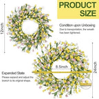 Artgar Front Door Wreath 24 Inch Spring/Summer Wreaths for Front Door - Image 3