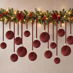 ZenNex 48Pcs Velvet Christmas Balls, Flocked Shatterproof Tree Ornaments - Image 5