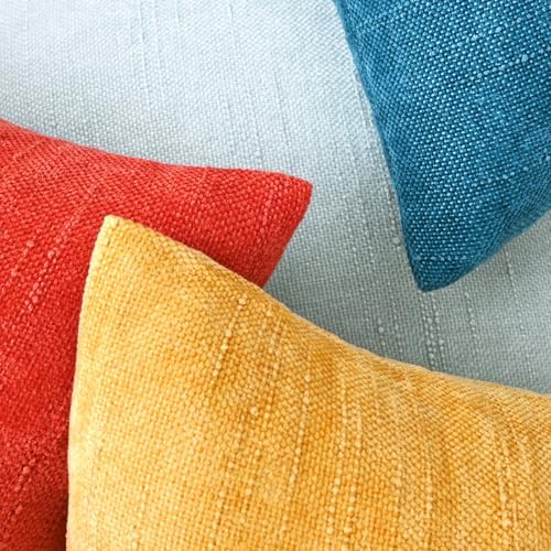 Set of 4 Soft Textured Decorative Throw Pillow Covers 20x20 Inch Cozy Farmhouse Cushion Cover Square Accent Pillow Cases for Bed Couch Sofa Living Room, Teal - Image 6