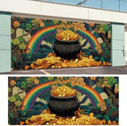 Pot of Gold St. Patrick’s Day Garage Door Banner 7x16FT, Lucky Clover & Rainbow Garage Door Cover, Outdoor Decoration for Yard & Garage on St. Patrick’s Day - Image 6