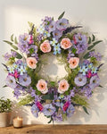 Garvee 20 in Spring Summer Artificial Colorful Flower Wreath for Front Door by Garvee