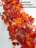 Thanksgiving Decorations - Fall Decor - Fall Garland - 9FT Autumn Maples for Autumn Decor Hanging Vine Garland for Halloween Thanksgiving Home Wedding Fireplace Party Christmas - Image 3