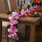 Pink Halloween Garland, Ghost Garland for Mantel, Farmhouse Halloween Decor - Image 4