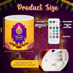 Retisee 6 Pcs LED Diwali Candle Diwali Party Decoration Colorful Traditional Indian Candle with Classic Elements Christmas Table Centerpiece Decor for Party Favors Home Indoor Outdoor - Image 2