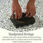CPC Meadow Vine Tablecloth 100% Cotton 60x90 Inch Indian Block Print Rectangle Table Cover, Table Cloth for Gifting in Weddings, Halloween, Fall, Christmas, Thanksgiving - Image 5