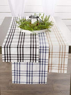 DII Home Sweet Farmhouse Table Top Collection Stylish Décor for Family Dinners, Dinner Parties, Weddings & Everyday Use, Table Runner, 14 x 108, Black Plaid - Image 4