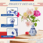 Maxcheck 12 Pcs Small Blue and White Vase, Mini Chinoiserie Vases, Classic - Image 3