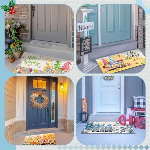 Tinideya 12 Pcs Seasonal Welcome Doormats, 10 x 22 Inches,Gnome Style - Image 6