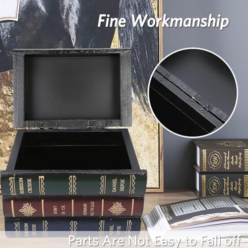 Wooden Book Shaped Boxes Vintage Decorative Book Storage Box Antique Book Decorations Home Decoration Props Office Bookcase Ornaments Jewelry Storage Case - Image 2