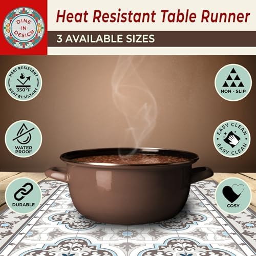 Heat Resistant Table Runner, 53 x 14 Inch - Toscana Design - Image 5