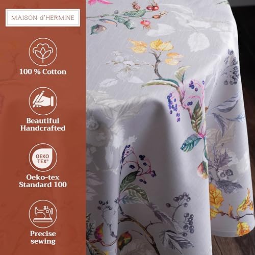 Maison d' Hermine Table Cloth Round Table Reusable 100% Cotton 63" Diameter - Image 2