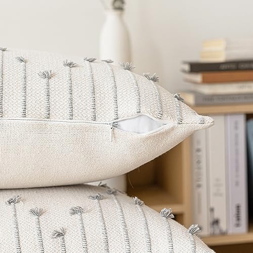 LILEPOY Boho Throw Pillow Covers 12x20 Farmhouse Lumbar Couch Pillow case - Image 3