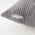 MIULEE Soft Corduroy Decorative Throw Pillow Covers Neutral Grey 20x20 - Image 6