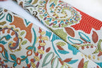 Mika Home Pack of 2 Decorative Accent Throw Pillow Cover Sham Cushion Case,Paisley Pattern,20x20 Inches,Red Teal Cream Multicolor - Image 6