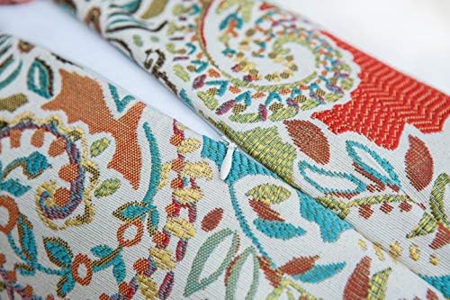 Mika Home Pack of 2 Decorative Accent Throw Pillow Cover Sham Cushion Case,Paisley Pattern,20x20 Inches,Red Teal Cream Multicolor - Image 6