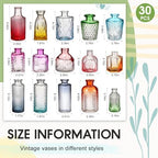 Yaomiao 30 Pcs Glass Bud Vases Centerpieces, Color Gradient Series - Image 2