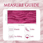 Cheesecloth Table Runner 10FT 12Pcs Fuchsia Boho Gauze Rustic Sheer Runners - Image 2