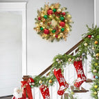 Garvee 16" Prelit Small Christmas Wreath with Timer for Front Door - Image 7