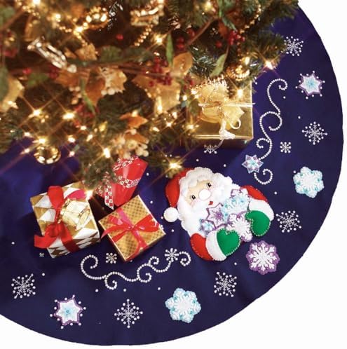 Design Works Crafts Snowflake Santa Felt Tree Skirt Kit by Design+Works+Crafts