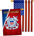Coast Guard House Flag - Pack Armed Forces USCG Semper Paratus United State American Military Veteran Retire Official USA Applique - Banner Small Garden Yard Gift Double-Sided Made In 28 X 40 by Breeze+Decor