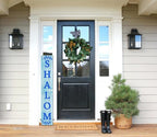 FemiaD Hanukkah Porch Sign Shalom Sign for Front Door 8x63inch Vertical Wooden Hanukkah Porch Sign Happy Hanukkah Porch Décor Standing Hanging Holiday Party Signs Chanukah Wood Welcome Sign for Door - Image 3