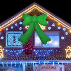Christmas Inflatables Lighted Yard Lawn Inflatable Decoration with Built-in Fan and Stakes Ropes Holiday Party Decor, Christmas Decor (7FT-Green Bow) - Image 5