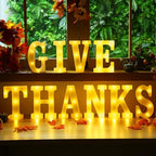 Aurelema 10 Pcs Give Thanks LED Letter Light Sign Battery Powered - Image 2