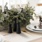 Mumufy 6 Pcs Black Taper Candle Holder Candlesticks, Ceramic Candle Stick - Image 5