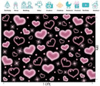 10x8FT Valentine's Day Backdrop Black and Pink Heart Photo Backdrop 90s Background Sweet Women Men Happy Birthday Party Photography Background Studio Props - Image 5