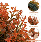 U'Artlines 17" Fall Front Door Boxwood Wreaths, Artificial Harvest Wreath - Image 2