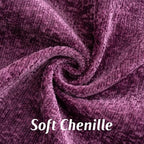 FUTEI Pack of 2 Chenille Soft Throw Pillow Covers 20x20 Inch, Purple - Image 2