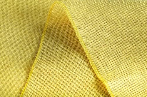 MDS® Pack of 5 Natural Burlap Table Runner, 12 x 72 Inch, Jute Rustic Farmhouse Boho Table Decor for Wedding Reception, Dining Table, Bridal Shower, Baby Shower & Party Decorations - Yellow - Image 6
