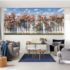 6 * 13FT Summer Rose Garage Door Cover Decorations Rose Garage Door Banner for Outdoor Indoor Summer Party Photography Backdrop - Image 6