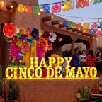 Honoson 16 Pcs Happy Cinco De Mayo Light Mexican Fiesta Party Decorations - Image 6