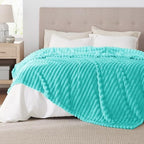 Bedsure Soft Full Size Fleece Blankets for Bed Blue Fog 84"x90" - Image 6